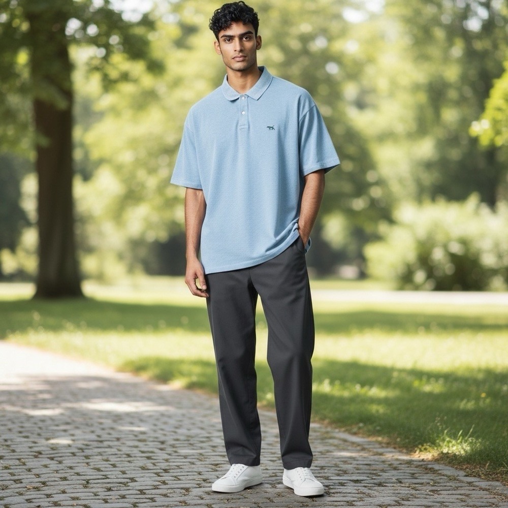 Rodd & Gunn Mens Polo Shirt Slim 2XL Sports Fit Blue Cotton Hunting Dog Logo